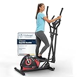 Sportstech Crosstrainer für Zuhause, extrem leiser magnetischer Ellipsentrainer, Crosstrainer mit 8 Widerstandsstufen, LCD-Display, bis 120 kg, Bluetooth, App-Steuerung und Pulssensor, CX608