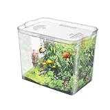 Anfänger-Fischtank, stapelbar, transparent, Würfel-Tank, vielseitiges Fischglas, temporäre Raum-Aquarium-Tanks für Schildkrötenbecken, Wasserkraut, , klein
