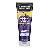 John Frieda Violet Crush Intensiv-Silber-Shampoo - Anti-Gelbstich - Auch gegen Orangetöne - Mit violetten Pigmenten, 250 ml