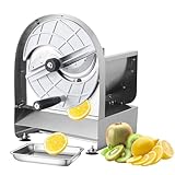 Manueller Gemüse- und Obstschneider, Lebensmittelschneidemaschine aus Edelstahl, einstellbare Dicke und rutschfeste Basis, zum schnellen Schneiden von Obst, Gemüse und Fleisch
