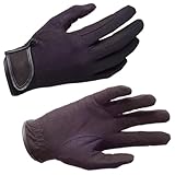 VICASKY Reithandschuhe Herren und Damen Langlebig Atmungsaktiv Mikrofaser Verstellbar Touchscreen kompatibel Ergonomisch für Reittraining und Pferdesport Schwarz