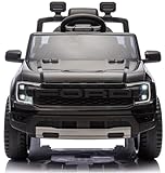 Playhouse Ford Ranger 90W, schwarz Leder, Kinderauto Kinderfahrzeug Kinder Elektroauto (schwarz)