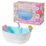 BABY born, Badewanne für Puppen, BABY born Bath Badewanne, Puppenbadewanne mit Farbwechsel- und Soundfunktion, elektronischer Duschfunktion mit echtem Wasser und Spritz-Entchen, 832691, Zapf Creation