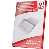 Albyco Laminierfolien, Laminiertaschen - Format A4, 216x303 mm - Dicke 2x80 (160) Mikron - Glänzend - 100 Stück - Transparent