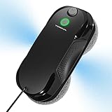 Tosima W5 Fensterputzroboter- Fensterroboter mit doppelter Düse,Einzigartige Variable Frequenzabsaugung, dreifaches Sicherheitssystem, Kantenerkennungsfunktion, intelligente Navigation (Schwarz)