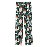 Generisch Sporthose Herren Weihnachts-Freizeithose für Herren, Pyjamahose mit Kordelzug Taschen Herren Lässigehose Elegant (AG, XXL)