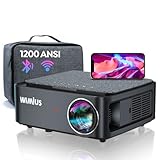 Beamer, Full HD 1080P 1200 ANSI Lumen Beamer 5G WiFi...