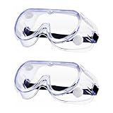 Comioke 2 PCS Schutzbrille - Arbeitsschutzbrille Antibeschlag Antispeichel Augenschutzbrille Vollsichtbrille Schutzbrille für Brillenträger Transparent