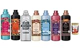 Tesori d’Oriente Weichspüler Set 7x760ml verschiedene Düfte Aromatischer Waschmittelkonzentrat 38 Wäschen je Flasche für duftende Wäsche + Italian Gourmet polpa