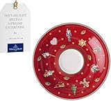 Villeroy & Boch – Toy's Delight Specials Espresso-Untertassen 6er Set Rot, Untertassen, Espressuntertassen, Untersetzer für Espressotassen, Weihnachtsgeschirr, Premium Porzellan
