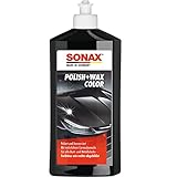 SONAX Polish+Wax Color schwarz (500 ml) Politur mit schwarzen Farbpigmenten und Wachsanteilen, Art-Nr. 02961000