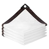 Tapvai 2 X 3m Transparente Plane Mit Ösen, PE Abdeckplane, Durchsichtige wasserdichte Plane für Gartenmöbel Pflanzen Gewächshaus Pet Hutch Dach, Seil Enthalten