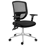 LOKLNEYK Ergonomischer Bürostuhl, Verstellbarer Rückenlehne Stühle, Atmungsaktivem Netzbezug Arbeitsstuhl Höhenverstellbaren Computerstuhl Bequemer Drehstuhl für Büro & Homeoffice