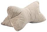 Leseknochen Vinci Beige Nackenkissen Knochenkissen Cream Nackenrolle Lesekissen Öko-Tex 100 zertifiziert und 40°C waschbar - Kissen für Nacken, Knie oder Bauch zum Lesen oder Relaxen - 38x19x19 cm