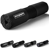 Fitgriff® Langhantel Polster, Hip Thrust Pad mit Klettverschluss - Hantel Nackenpolster - Polsterung für Squats, Booty Training, Gym (Schwarz)