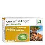 curcumin-Loges® plus Boswellia - 120 Kapseln - Nahrungsergänzungsmittel mit hoch bioverfügbarem Curcumin und Boswelliasäuren sowie Vitamin D