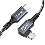 GIANAC 100W USB C auf USB C Kabel 2M,90 Grad Schnellladekabel USB C PD 5A USB Typ C Ladekabel mit E-Mark Chip für Macbook Pro;MacBook Air;iPad Pro;Samsung Galaxy;Huawei Google;lightning