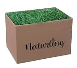 naturling Ostergras 500g - Grüne Holzwolle für Osternest, Geschenkkörbe oder Oster Dekoration