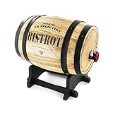 Bistro kv7166 Dispenser Wein Fass Holz farblich sortiert 27 x 21,5 x 27,5 cm 3 l