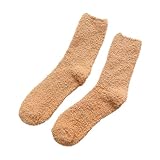 Socken Stricken Set Herren-Wollsocken, Thermo-Wander-Winterstiefel, warm, gemütlich, rund, bequeme Arbeitssocken für Herren Socken Mit Rüschen Mädchen 20 (Khaki, One Size)