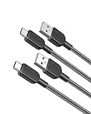 Anker USB C Kabel, [2er Set, 90cm]310 USB A auf USB C Ladekabel, USB A auf Typ C Kabel Schnellladekabel für Samsung Galaxy Note 10 Note 9/S10+ S10, LG V30 (USB 2.0, schwarz), kompatible mit Smartphone