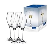 Villeroy & Boch – La Divina Champagnerkelch Set 4 Teilig, Champagner Gläser, Sektkelche, Hochwertige Sektgläser, Sektflöten, Prosecco Gläser, Für Champagner, Sekt, Prosecco Oder Crémant, Kristallglas
