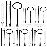 Pasdrucn 6 Pack Etageren Stangen Set, 3 Etagen Etagere Schwarz, Etagere Stangen, Etagere Bausatz Vintage Metallstange, Metallstangen Mittellochausstech Für Tortenhalter Torten (Schwarz)