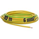 10 Meter Lapp 4520004 H07V-K 6 mm² grün-gelb I Verdrahtungsleitung I Aderleitung flexibel I PVC-Einzelader I Litze 6mm2 I Verdrahtung