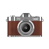 Mini Digitalkamera - 1080P FHD Kleine Retro Fotokamera, 1,38 Zoll Farbbildschirm Selfie Schlüsselanhänger Kamera mit Blitz & Aufzeichnung, Mini Daumenkamera Kreative Geschenke,Vintage Braun