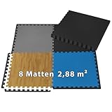 ALPIDEX 8er Set Bodenschutz Matte 1cm Dicke 60x60 cm...