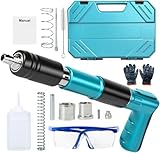 Risegun Manuelle Nagelpistole mit Schalldämpfer, 5-stufiges Wandnagel-Befestigungswerkzeug, geräuscharme Druckluftnagler für Decken, Befestigungsinstallationen, Kabelverstecker