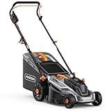 VonHaus Rasenmäher Elektrisch 1800W - Rasenmäher Elektro mit Kabel für alle Grasarten - 52 l Fangsack, 430 mm Schnittbreite, Klappbar, Höhenverstellbar, 5 Tiefeneinstellungen, Tragegriff