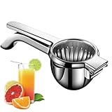 Manuelle Zitronenpresse - Mit Filter Handbetrieben Edelstahl Große Kapazität Limonadenhersteller,Hand Zitronensaftpresse Extraktor | Für Die Verwendung Zu Hause Mit Limetten Orangen Früchten Granatäpf