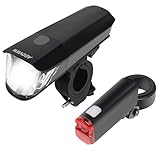 ADDVIEW Fahrradlicht Set 40 Lux Stellar– Batteriebetriebenes Frontlicht & Rücklicht, StVZO-zugelassen, IP65, werkzeuglos, LED mit Batterieanzeige, Fahrradbeleuchtung für Alltag & Pendler