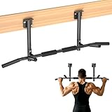 ONETWOFIT Klimmzugstange Wandmontage, Balkenmontage, Deckenmontage 3 in 1, Heavy Duty für Indoor Home Gym Workout multifunktionelle Klimmzugstange (Max Load 200kg) (SCHWARZ-1)