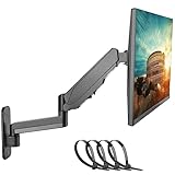 PUTORSEN 13-32 33 34 Zoll Monitor Wandhalterung für PC Monitor & TV Bildschirm, Monitor Halterung Wand mit Kostenlos Einstellen Gasfeder, Höhenverstellbarm Neigbar Drehbar, Load 1-9KG, VESA 75/100