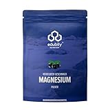 edubily nutrition® Magnesium Komplex Pulver Mit Magnesiumglycinat, Citrat & -Carbonat, Ohne Magnesiumstearat, Mit Vitamin B6, Vegan (300 g Pulver) (Heidelbeere)