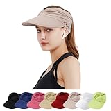 TAGVO Sun Visor Hüte für Damen, mit großer Krempe Faltbar Visor Cap Strand Hut Baseballkappe Sonnenschutz UPF 50+ Konzipiert für Outdoor-Sportarten wie Golf,Baseball,Tennis,Badminton, Laufen