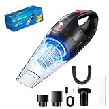 Qosigote Oryzom Ultra-Starker Akku-Handstaubsauger/Beutelloser Handstaubsauger Mit Led-Licht Und Schnellladefunktion/Handsauger Für Nass & Trocken/Leicht Und Leise