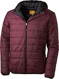 NORDCAP Herren Steppjacke, leichte Übergangsjacke, Outdoorjacke mit Kapuze, ideal für den Frühling, Bordeaux, Gr. XL
