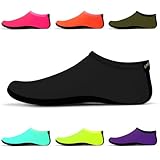 Uncle Paul Wassersocken – Unisex-Indoor-Yoga-Socken, Barfuß-Wasserschuhe, Strand, Surfen, Tauchen, Heim-Slipper, Pool für Kinder und Erwachsene Schwarz EU Größe 41 bis 42 SWA15BKXL