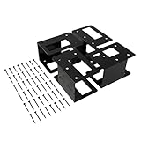 BOYANDM Kompaktes Kaminholzregal, verstellbarer Metallrahmen, Holzaufbewahrungslösung, Halterung für Holzaufbewahrung, langlebig, verstellbare Brennholzregale, 4 Stück