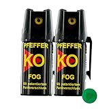 2X Pfefferspray KO-Fog je 40ml Tierabwehrspray Verteidigungsspray