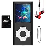 Hotechs MP3-Player/MP4-Player, MP3-Player mit 32 GB Speicherkarte, schlankes Design, digitales LCD-Display, 4,6 cm (1,8 Zoll) Display, FM-Radio