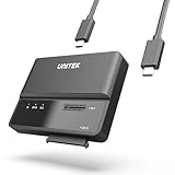 Unitek M.2 SATA Festplattengehäuse Adapter - 2 in 1Tragbarer M.2 Nvme Gehäuse SSD Type C Externes Festplatten USB 3.2 10Gbps für M.2 PCIe Nvme 2230/2242/2260/2280 mit SATA Adapter
