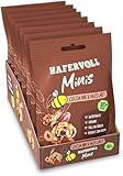 HAFERVOLL Minis Cacoa Nib & Hazelnut 8x 65g - Bio-zertifiziert, mit Honig ohne Zusatz von Zucker, perfekt zum Teilen