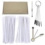 100 Stück Pfeifenreiniger, Pfeifenreiniger, Pfeifenreiniger, Chenille-Stiel, enthält 1 Pfeifenwerkzeug, 1 Nylon-Bürsten-Set, 1 Edelstahlschaufel und eine Aufbewahrungsbox.