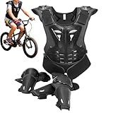 Kinder-Dirt-Bike-Ausrüstung – Brustschutz mit Knieschützern, Ellenbogenschützer, Jugend-Brustpanzer, Körper-Rückenwirbelsäule, leichte Motocross-Ausrüstung, für Radfahren, -Fahrrad