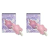 Foamie 2in1 Festes Shampoo & Duschgel Kinder, Shampoo Mädchen mit Bio-Mandelöl und Pfirsich für bessere Kämmbarkeit, Mild zu Haut und Haar, 100% Vegan, Plastikfrei, 80g (Packung mit 2)