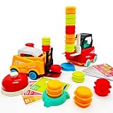 DADAPANGHU Gabelstapler Spielzeug ab 3 4 5 6+ Jahre für Jungen, Verbessert Konzentration und Gedächtnis, Montessori Spielzeug, Lernspiele Kinderspielzeug Geschenk für Jungen Mädchen Geburtstag